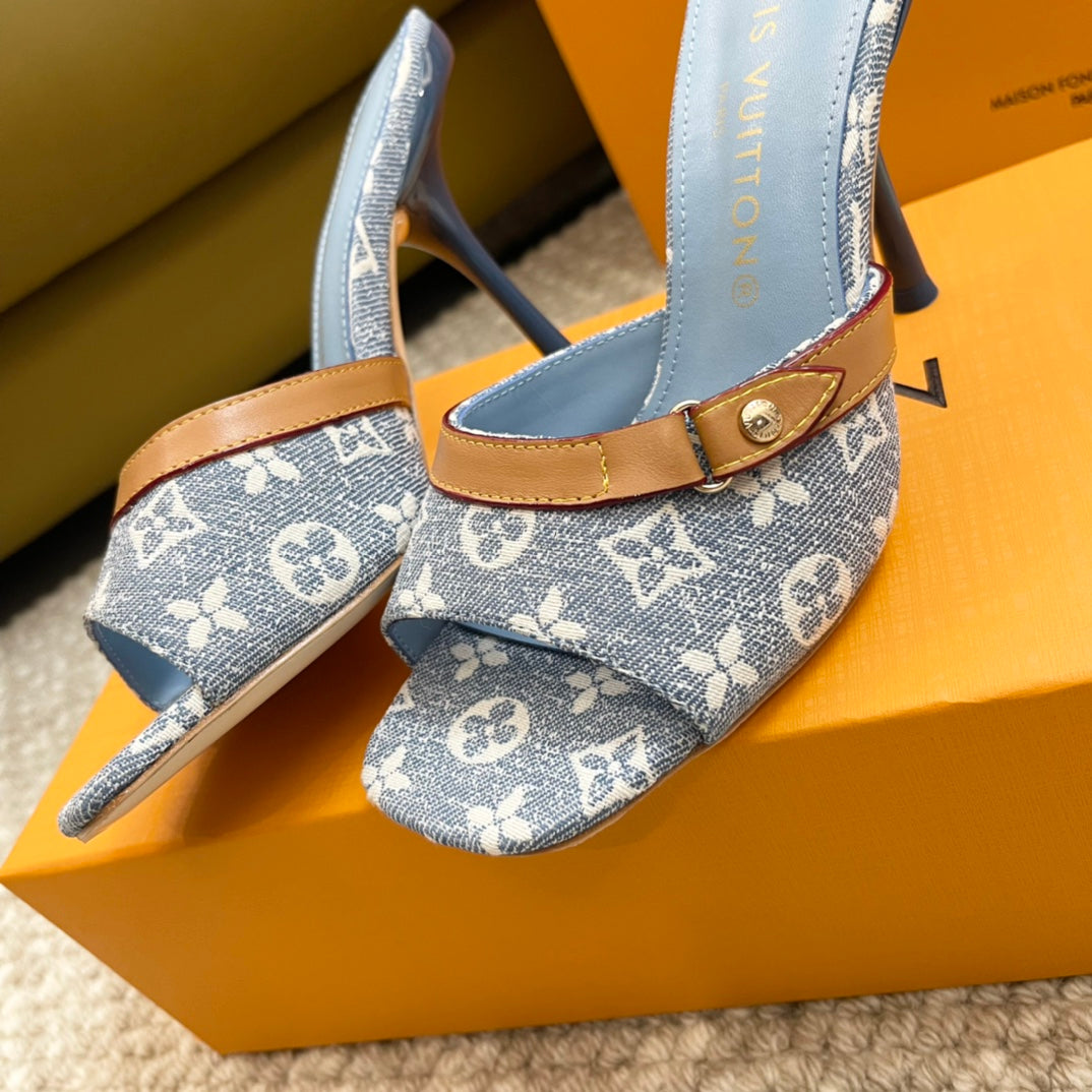 lv neo revival 90 light blue monogram denim calfskin