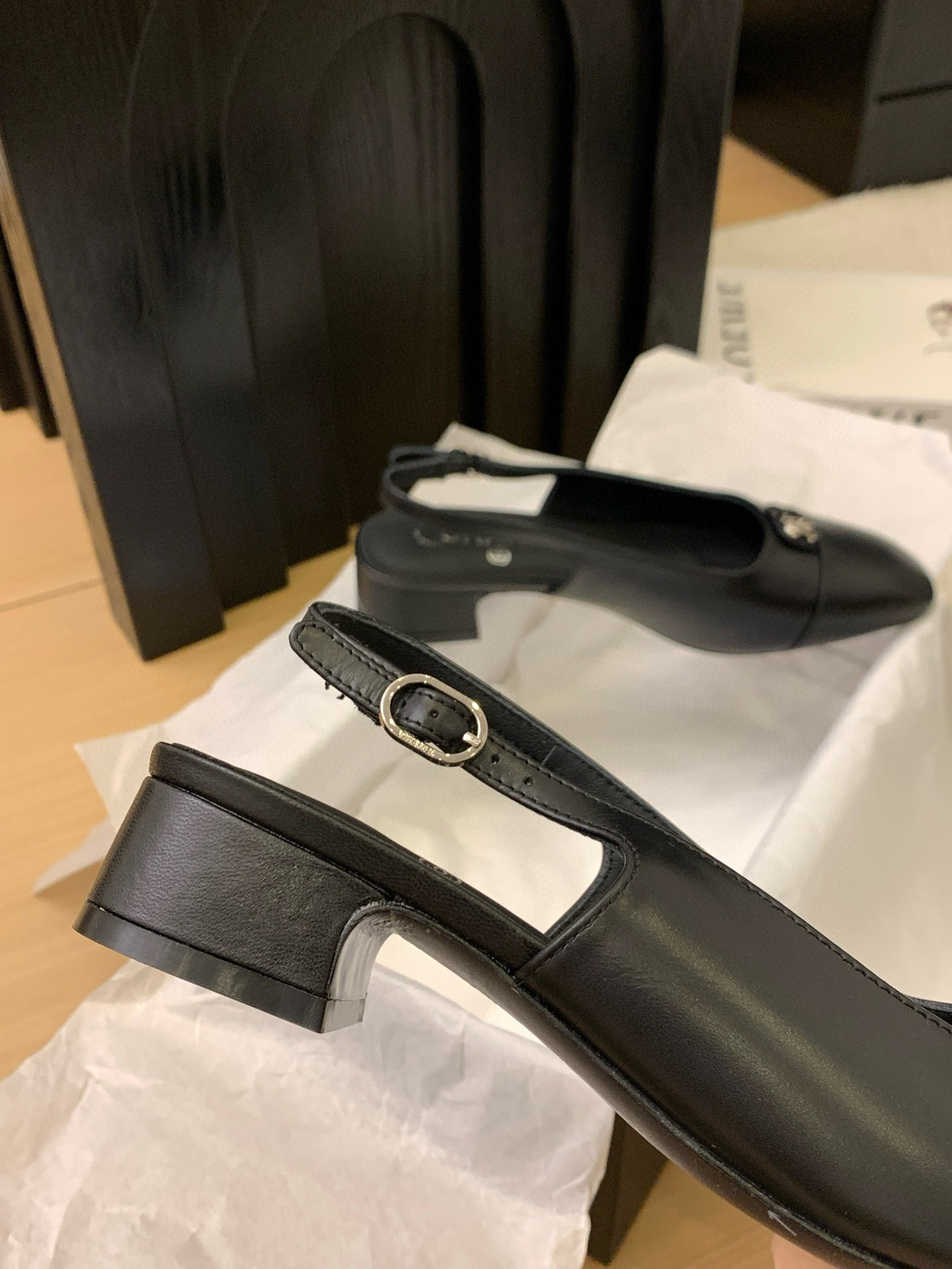 CC 25K Slingback Flat Calfskin