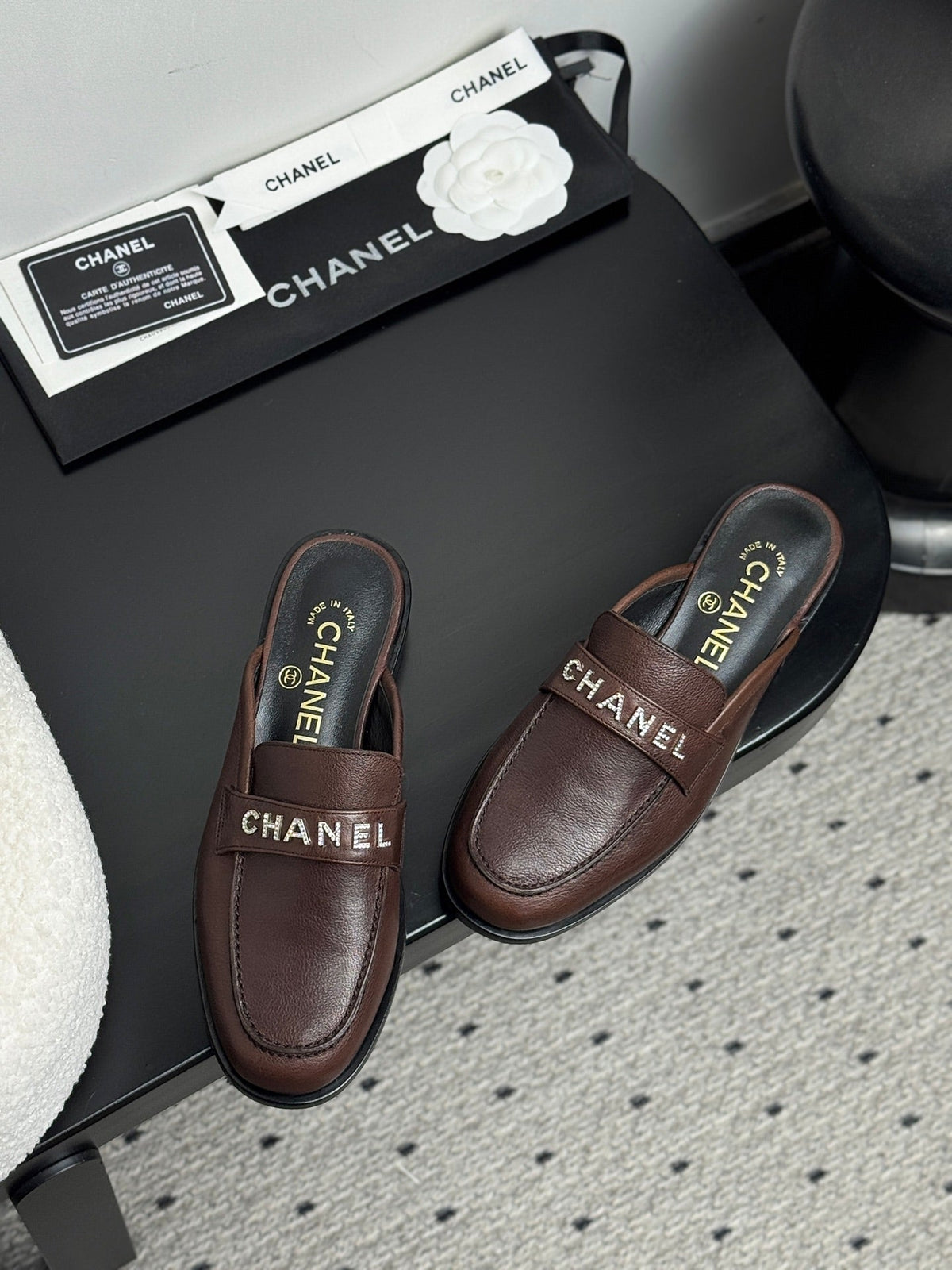 CC 25 Mules Dark Brown Cowhide 329805