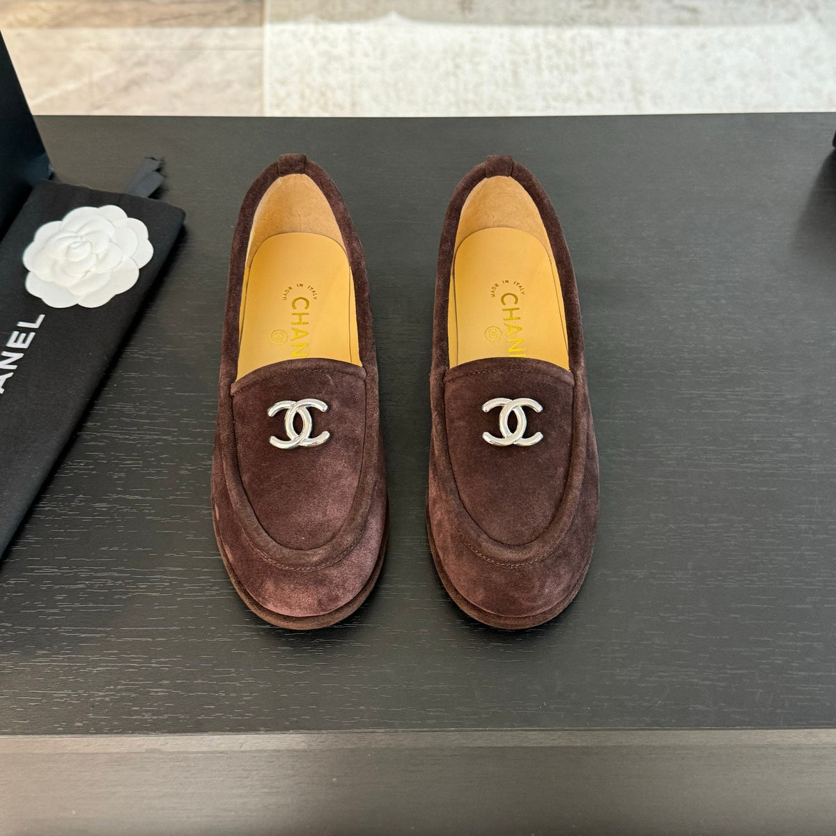 CC Moccasins Earth Brown Suede