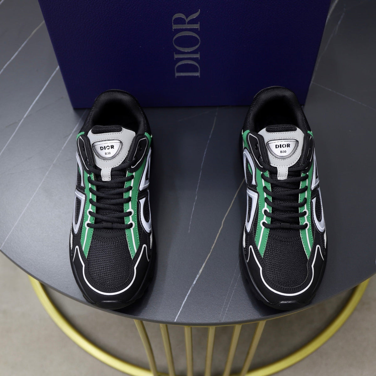 CD B30 Sneaker Black Mix Green Mesh 643619