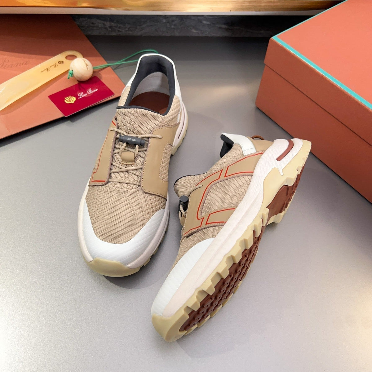LP TRAIL HIKER WALK SNEAKER TAWNY MESH BREATHABLE