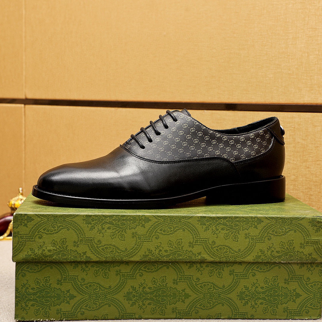 GG Men's Dress Shoe Black Calfskin 742982