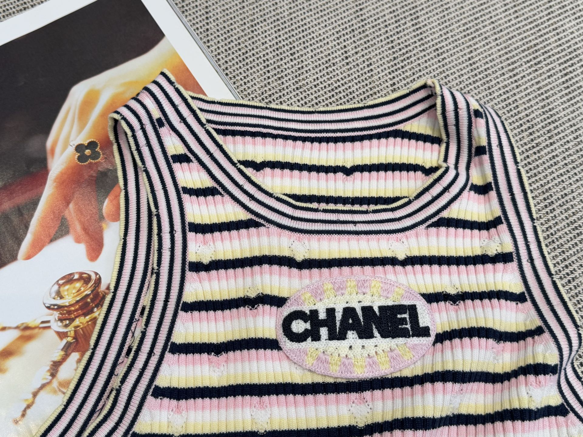 Chanel Tank Top Multicolor Tencel 232700