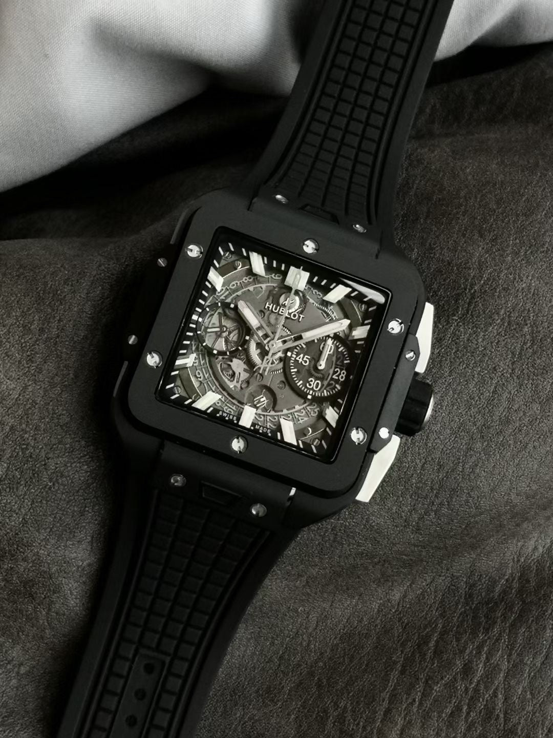 Hublot Square Bang Unico Black Ceramic 42mm Watch