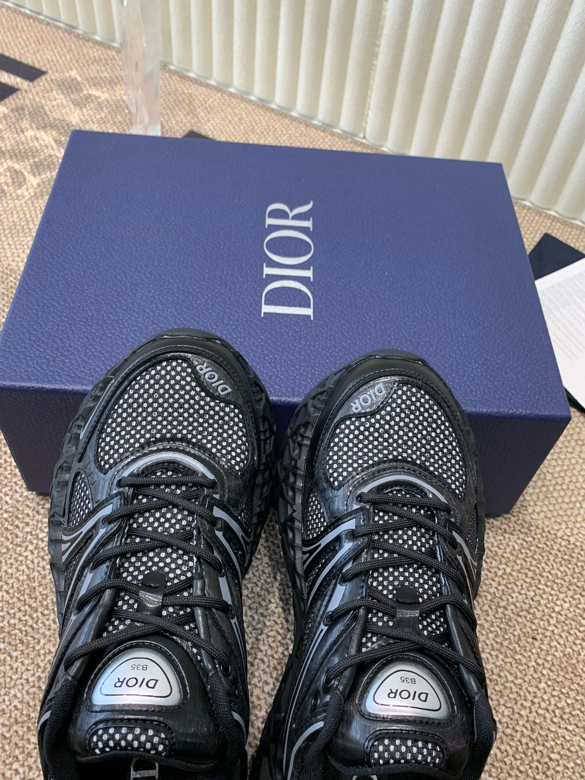CD Sneaker B35 In Black Calfskin And Fabric 113123