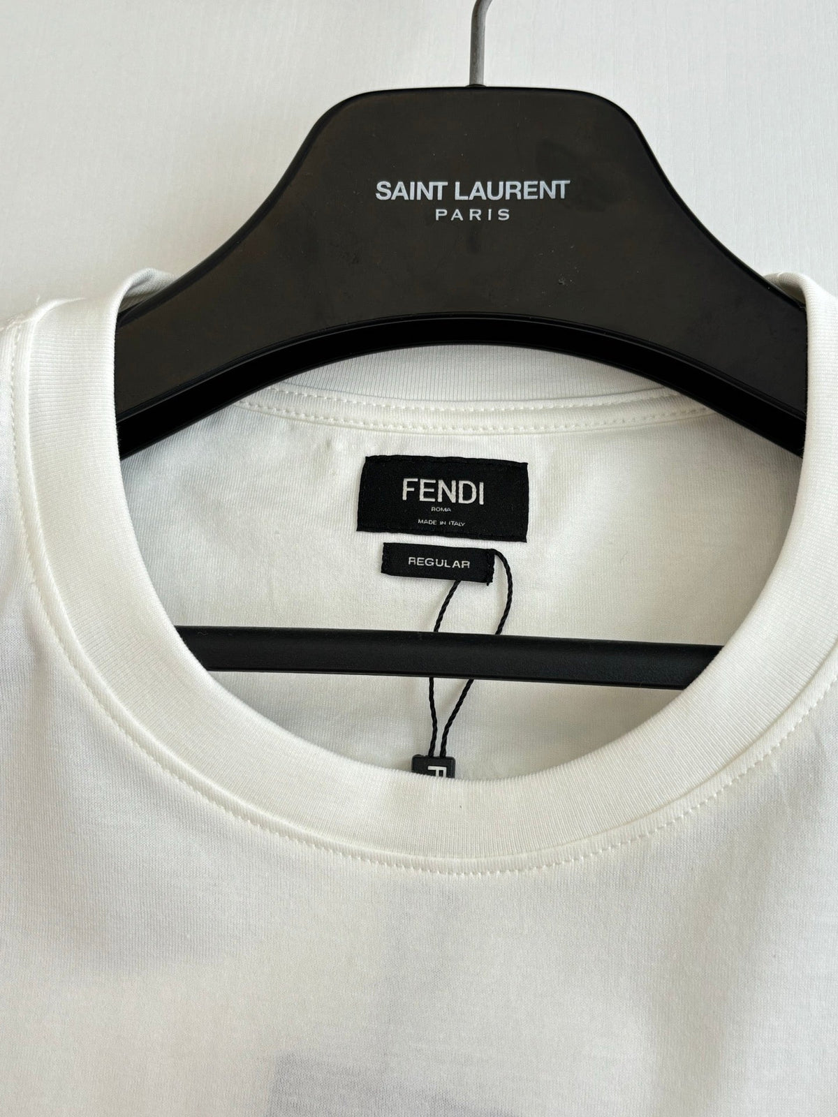 Fendi 2026 Fun Ice Cream Embroidered T-Shirt White Cotton 830011