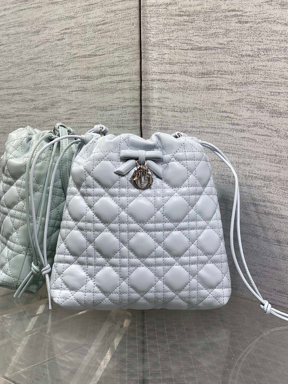 Dior 2026 Bow Adiorable Quilted Lucky Bag 22cm Cannage Lambskin