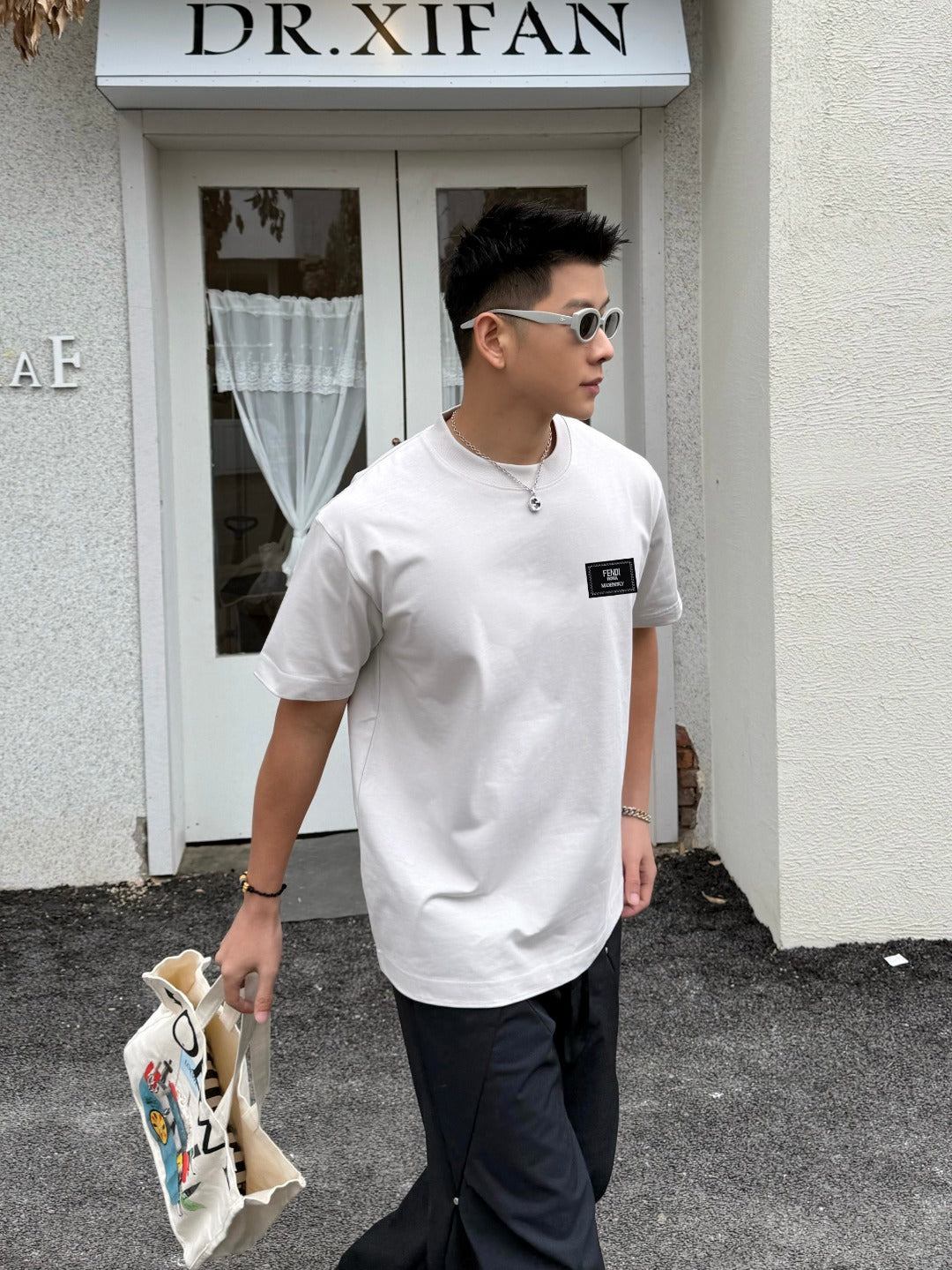 Fendi 2026 Men's Short-Sleeve T-Shirt Cotton 806102