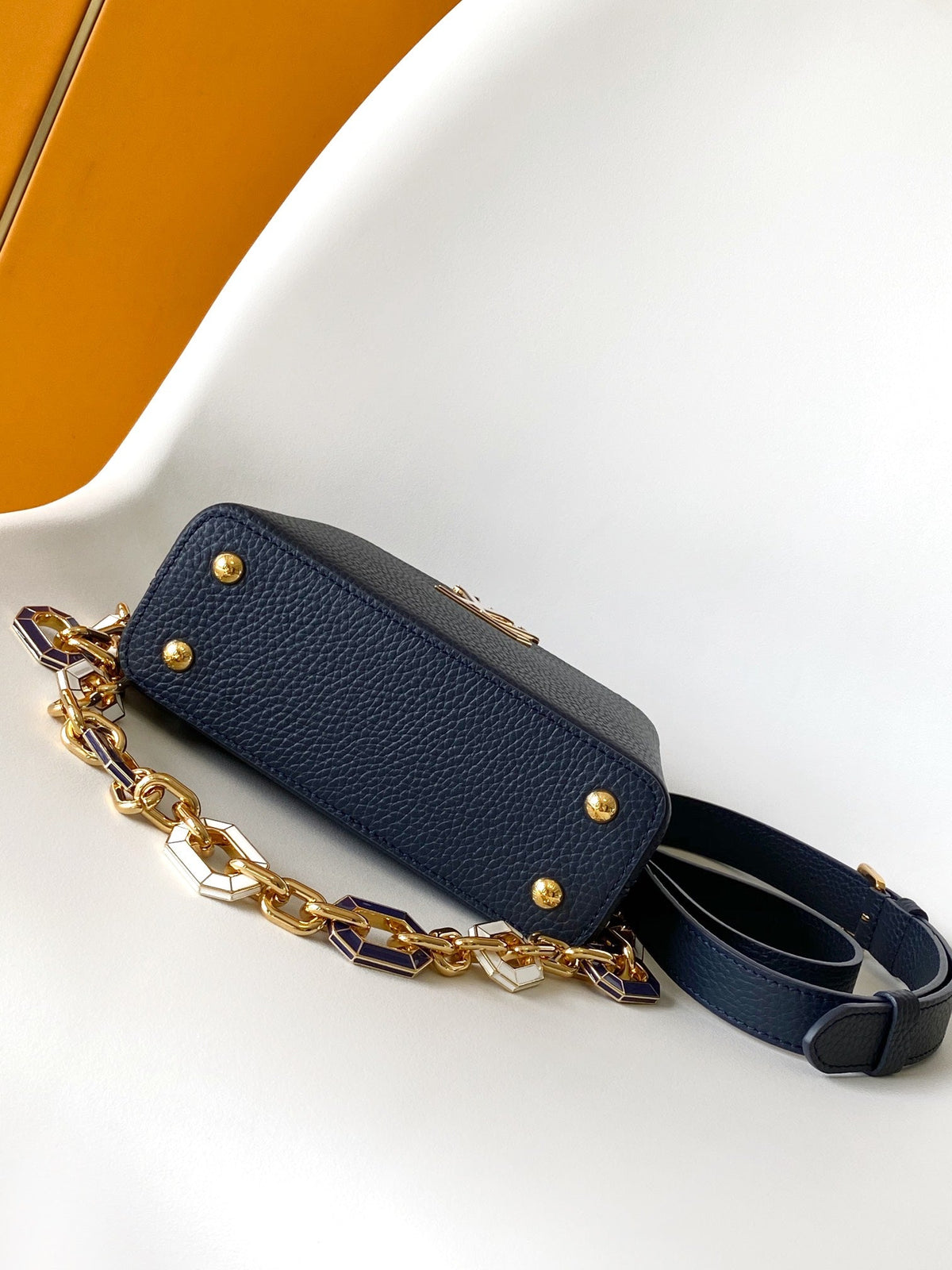 Capucines BB 21cm Bag Royal Blue Cowhide 251675