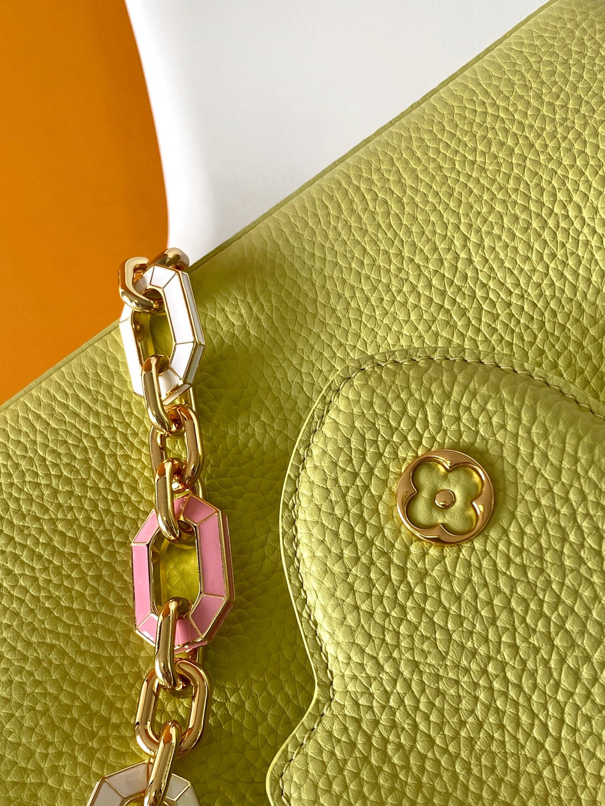 Capucines BB 21cm Bag Yellow Cowhide 251671