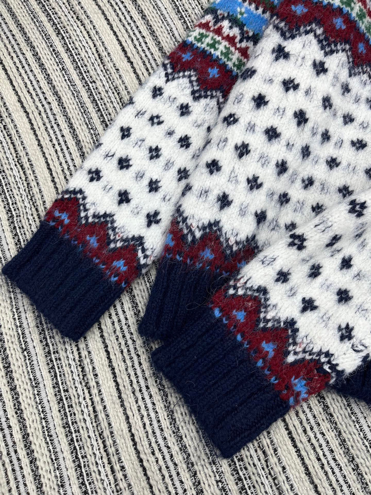 CC 2025 Sweater Navy Blue mix White Wool 325883