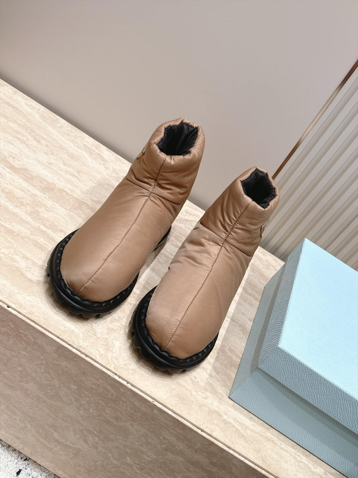 Prada 2026 Ankle Boots Waterproof Fabric 180389