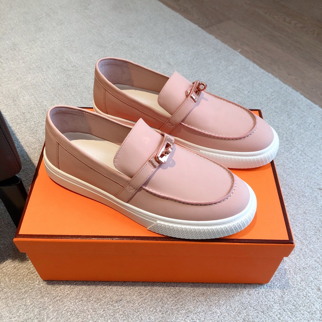 HM GAME SLIP-ON SNEAKER PEACHY CALFSKIN