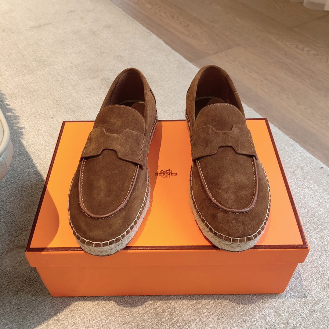 HM Trip Espadrille Dark Brown Suede