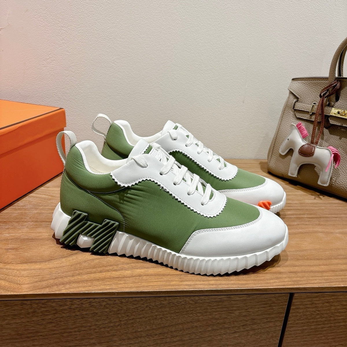 HM 25 Bouncing Sneaker Green Lamskin 318383