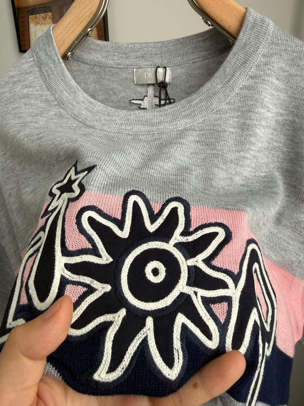 Dior 2026 Knit Short-Sleeve T-Shirt Grey Cotton 482700