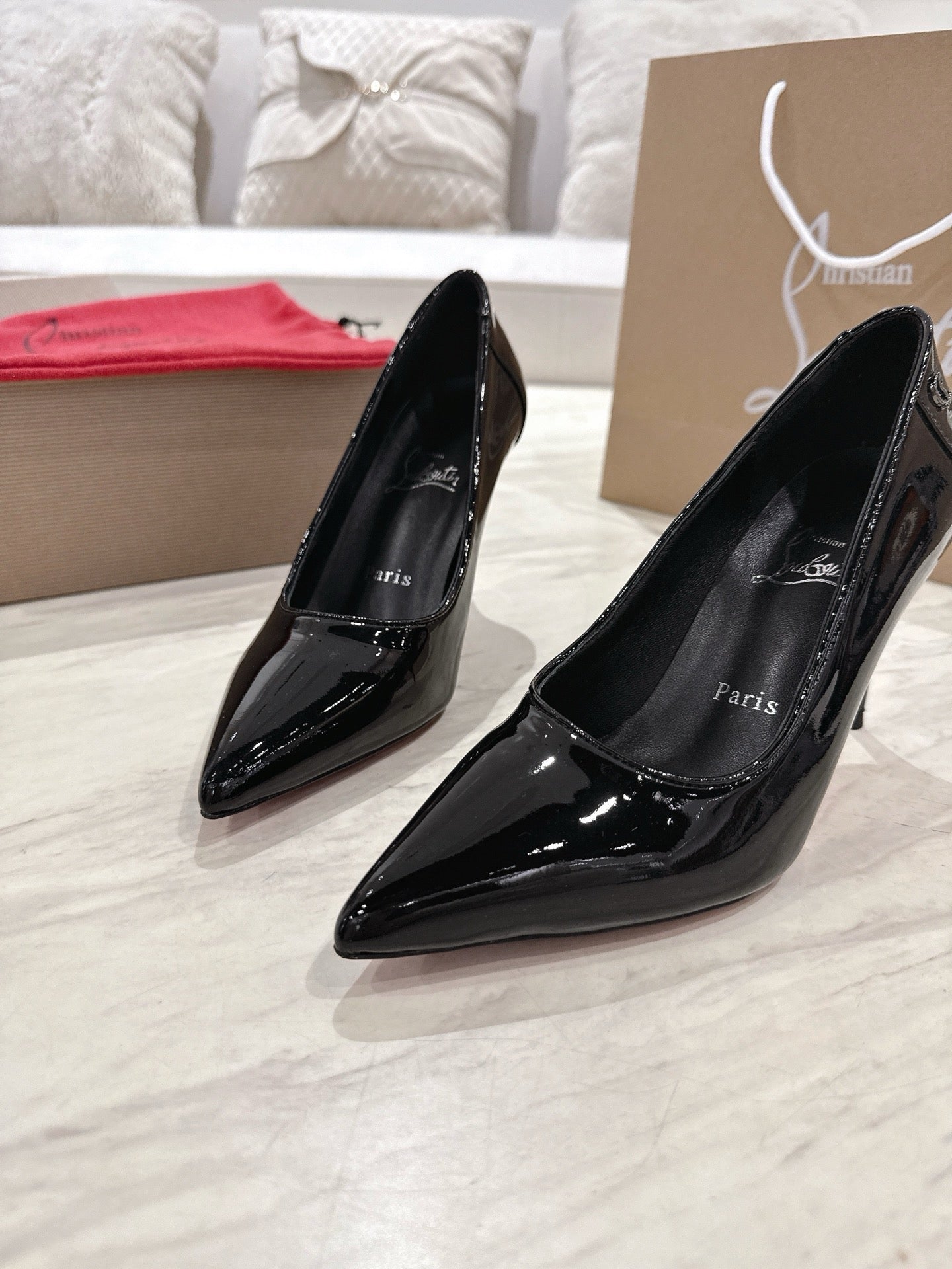 CL 25 Kate Patent Leather Pumps Black Gloss Calfskin 307529