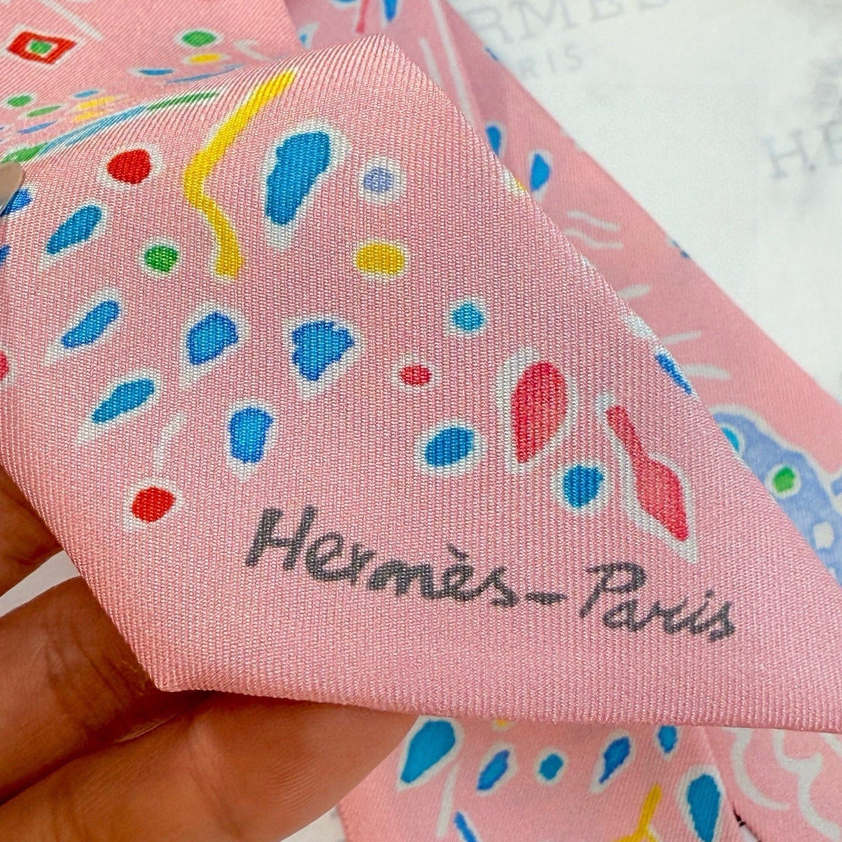 HM Twilly Mini Scarf 86CM Pink Mulberry Silk 967442