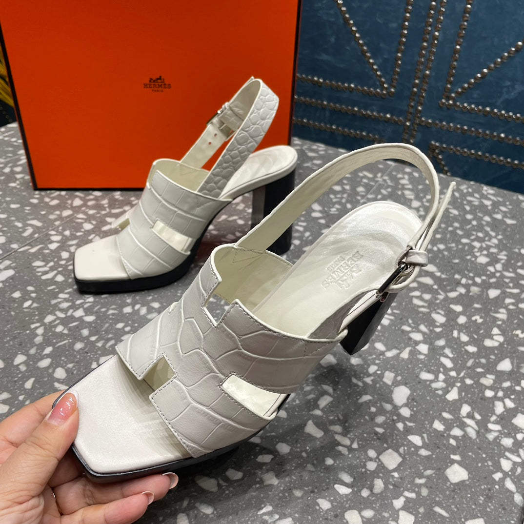 ERIS SANDAL 95 WHITE CALFSKIN