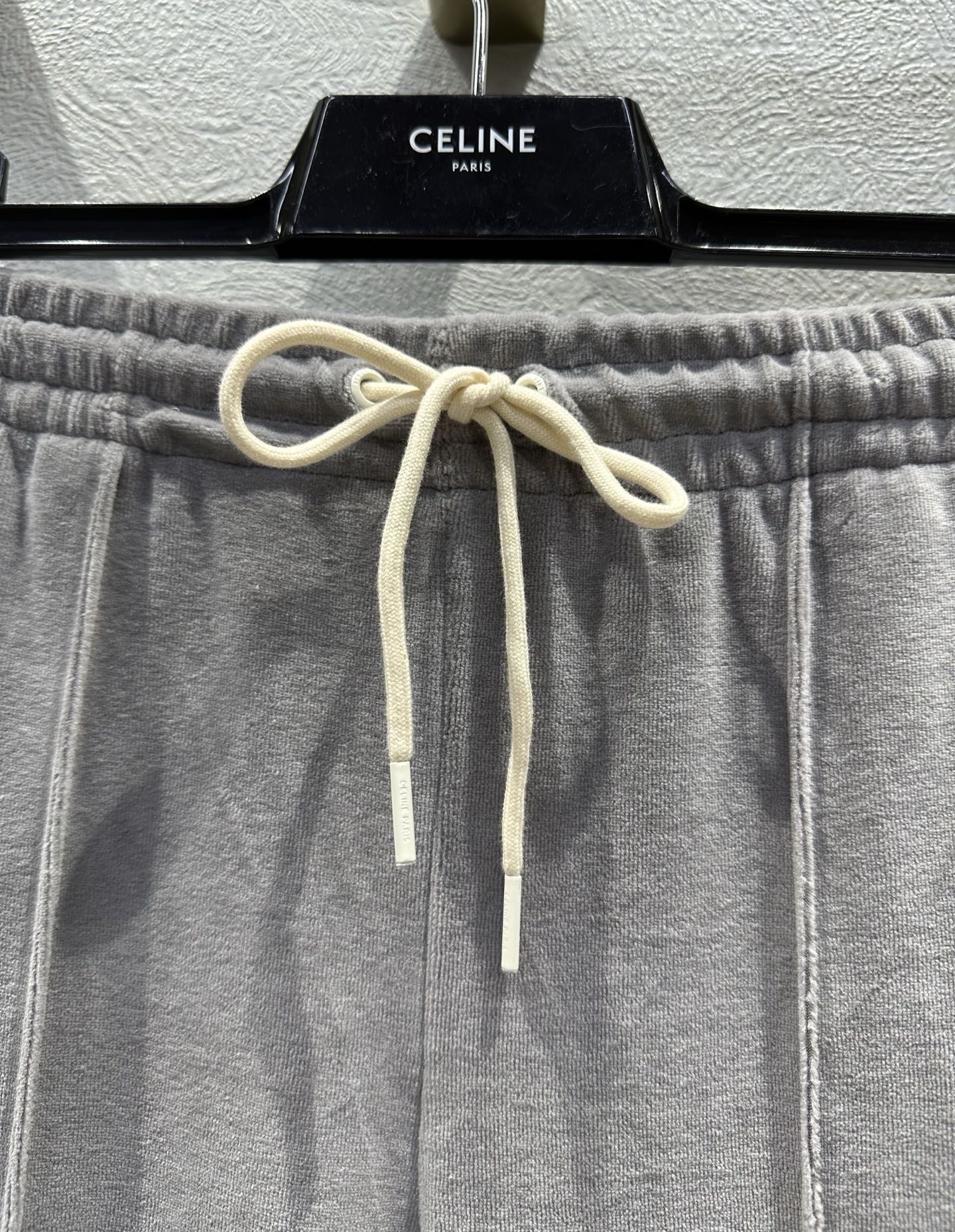 Celine 25 Pant Grey White Velvet Cotton