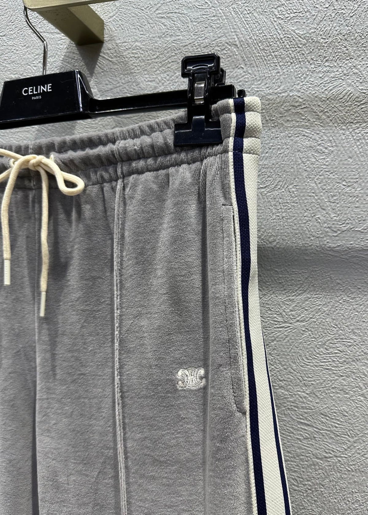 Celine 25 Pant Grey White Velvet Cotton
