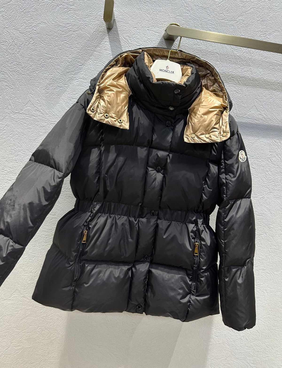 MC 2025 Agneux Down Jacket Black Beige Polyamide
