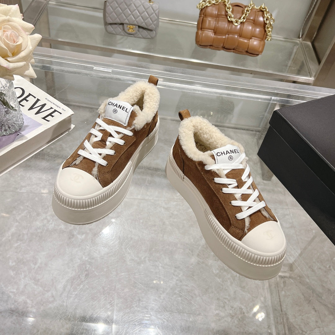 CC Sneaker Brown Suede Wool Lining