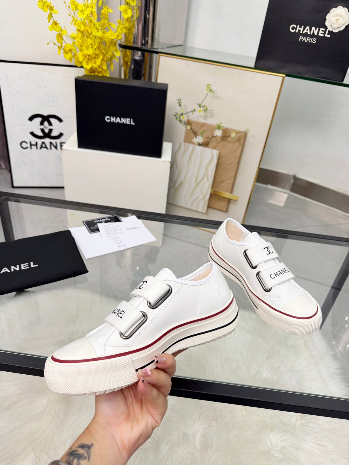 Chanel 2026 Low-Top Sneakers Leather Wool 191144