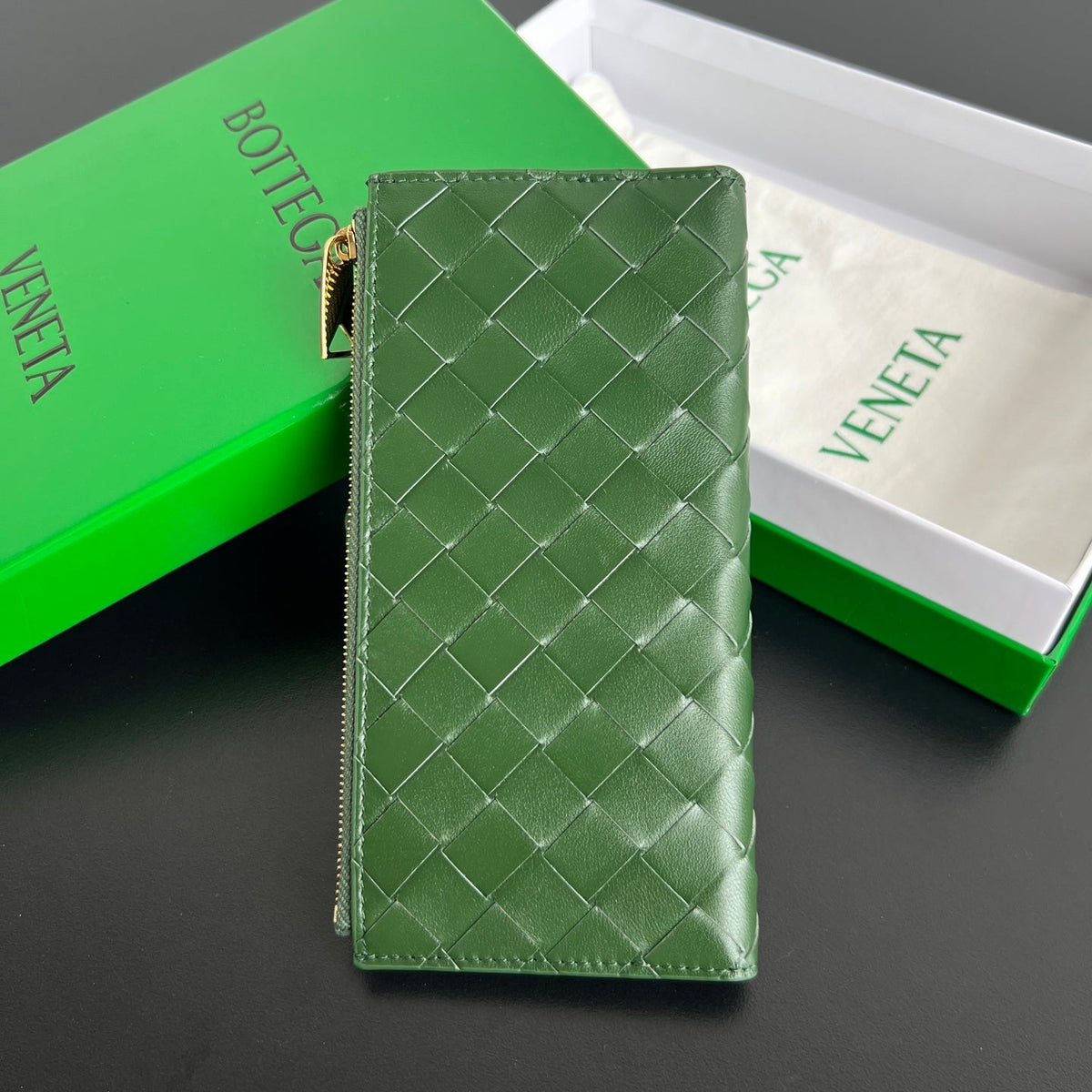Bottega Veneta 2026 Andiamo Long Wallet 19cm Leather