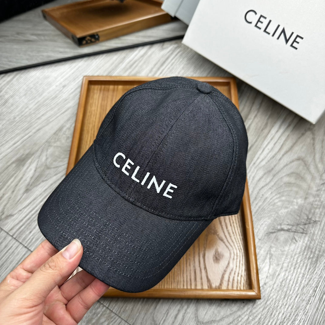 Celin Cap Black Denim Fabric 210356