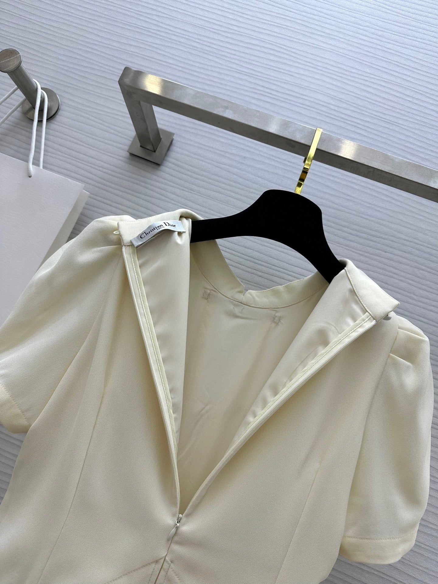 CD 25 Dress Light Cream Cotton