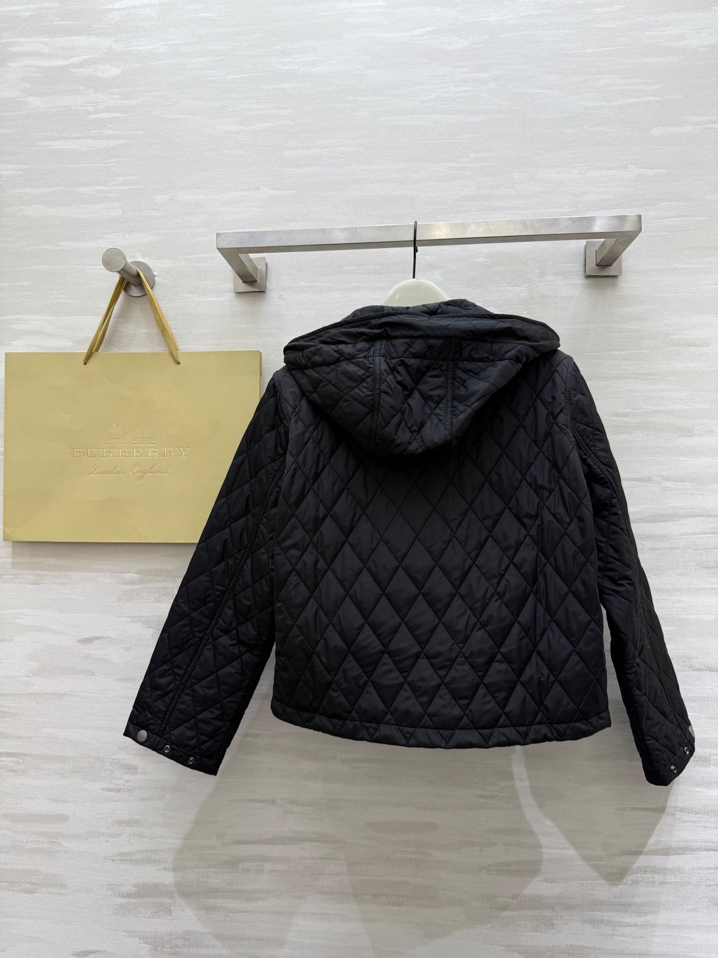 Burberry 25 Quilted Jacket Black Polyester Cotton
