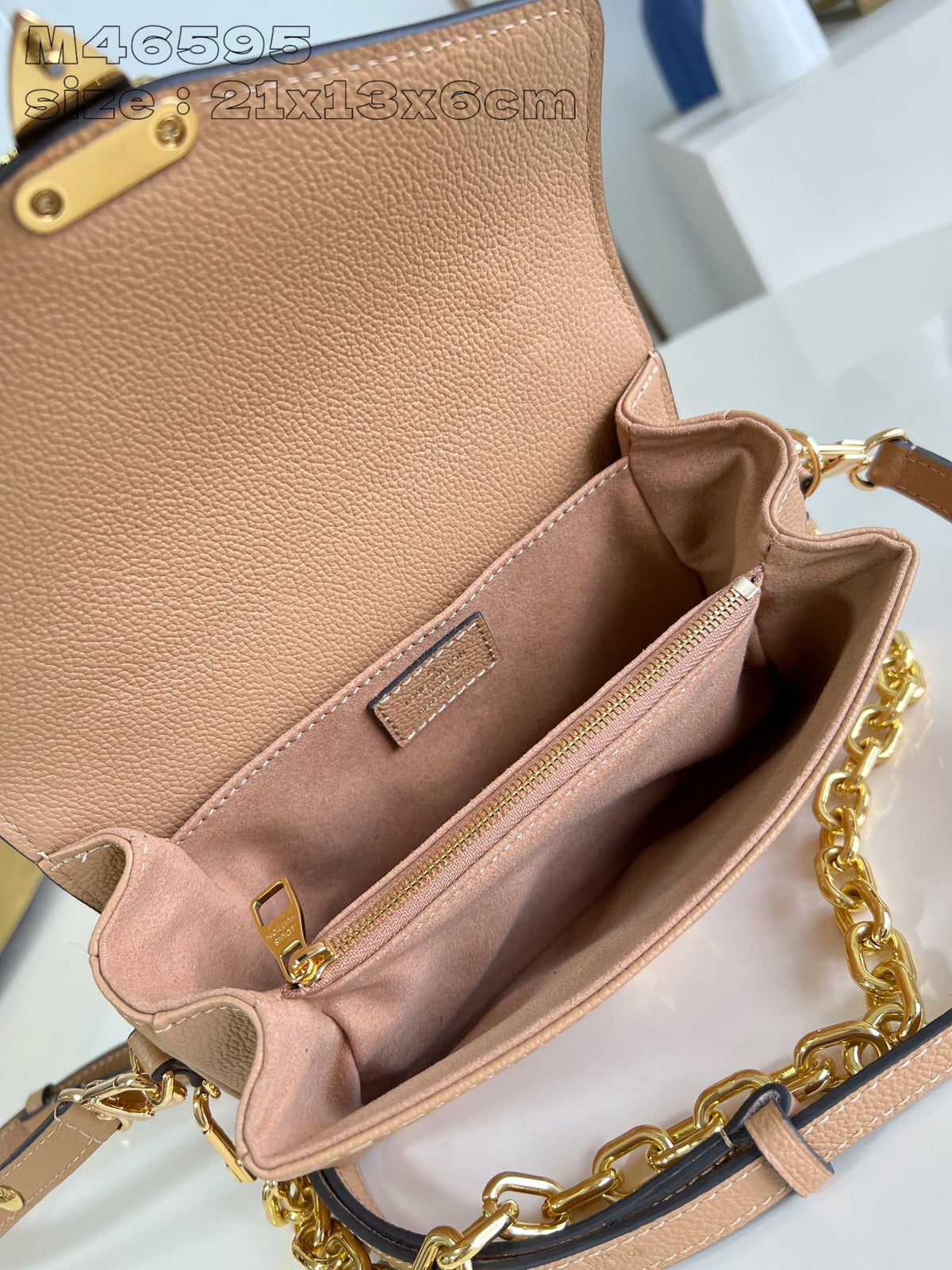 Pochette Metis East West 21.5 Brown White Monogram Empreinte Calfskin