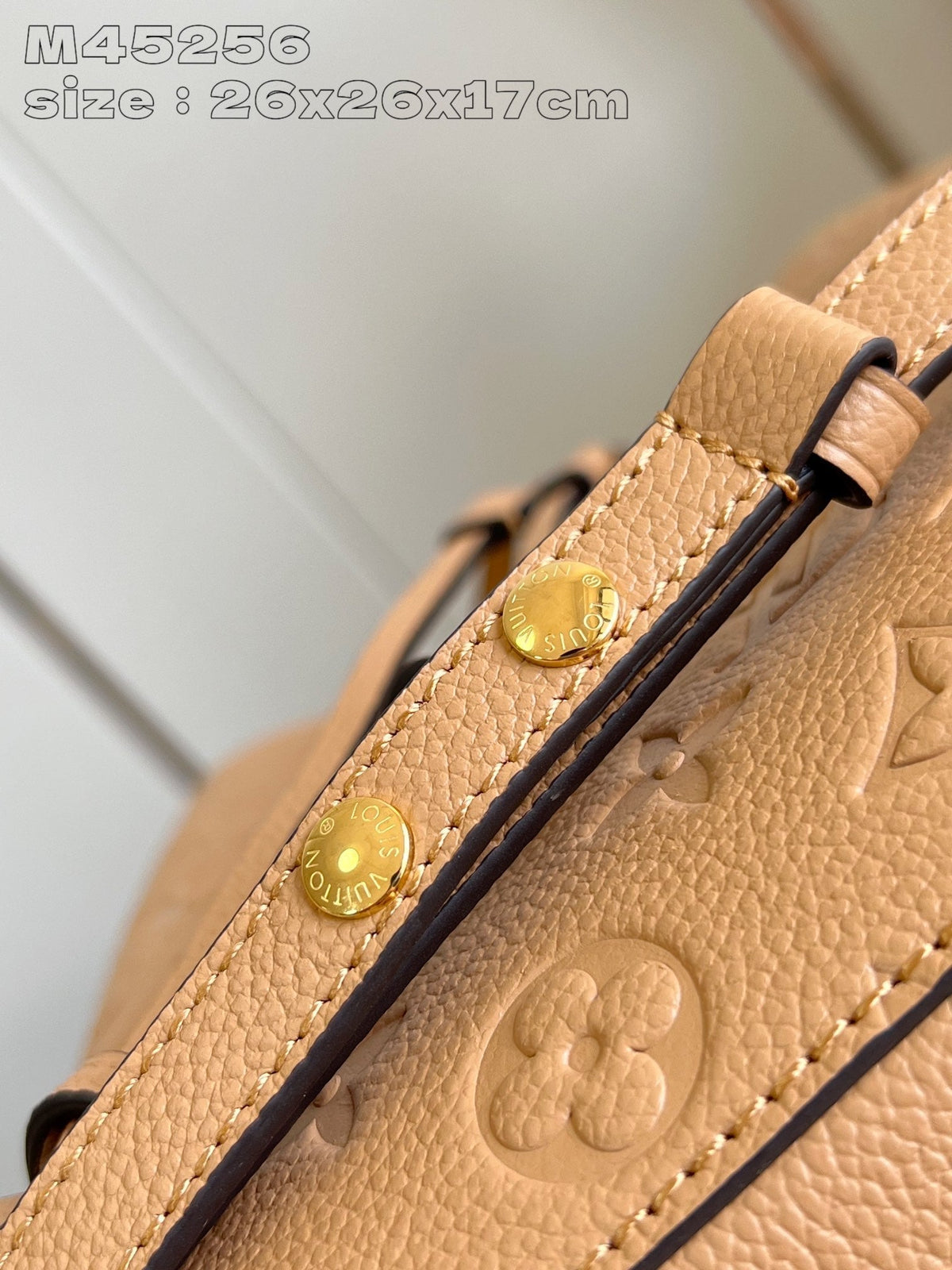 LV Neo Noe Bucket Bag 26cm Brown White Monogram Empteinte Calfskin