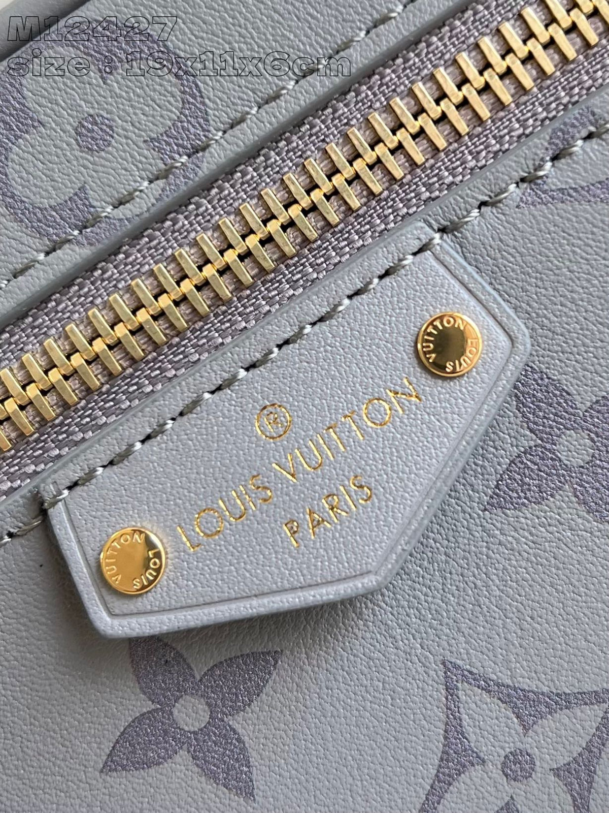 LV VANITY CHAIN POUCH 19 GREY MONOGRAM CALFSKIN