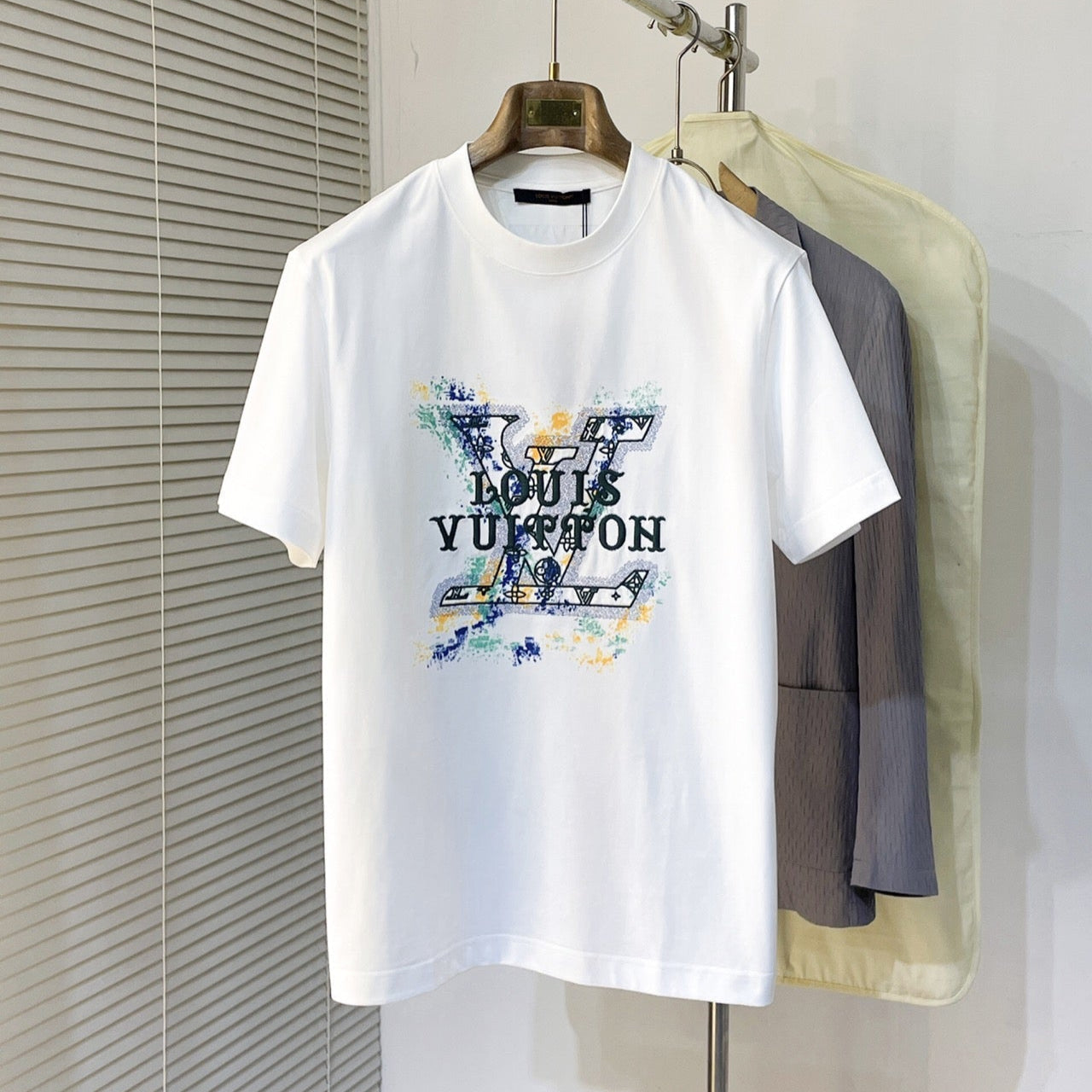 LV T-SHIRT WHITE MIX COLORFUL COTTON 239605