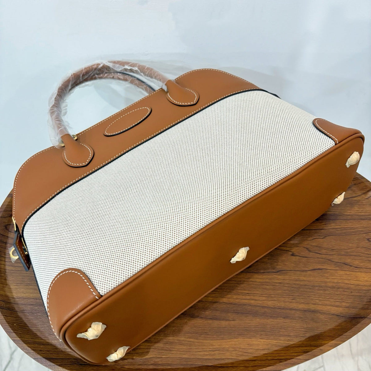 High-end Hermes 2026 Bolide Bowling Bag 31cm Canvas/Swift Leather