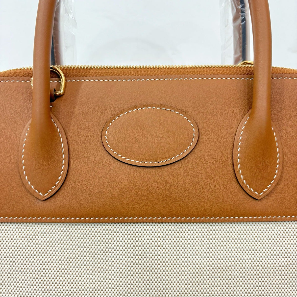 High-end Hermes 2026 Bolide Bowling Bag 31cm Canvas/Swift Leather