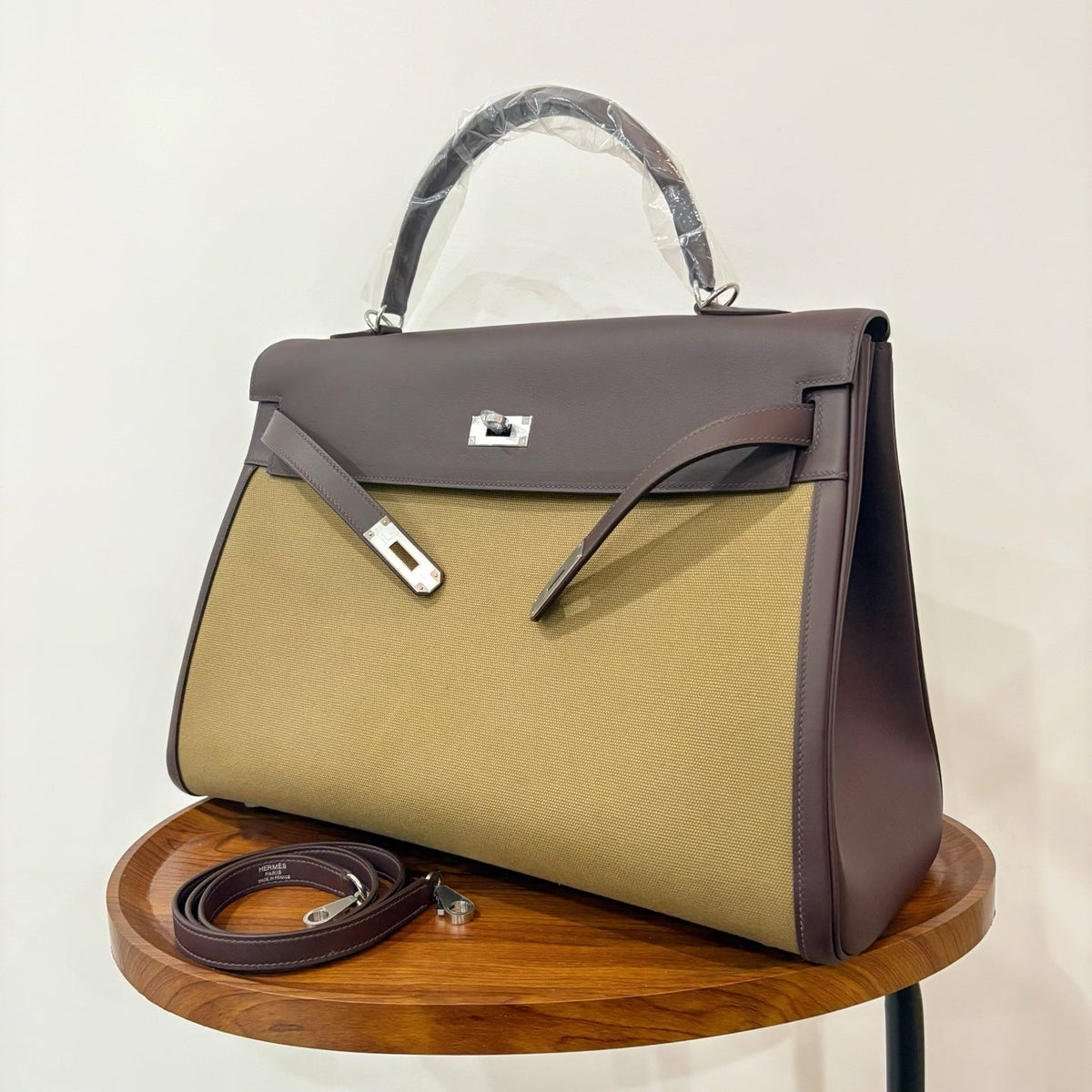 High-end Hermes 2026 Kelly Bag 40cm Swift Leather/Canvas