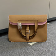 High-end Hermes 2026 Halzan 25 Bag Taurillon Clemence Leather 2
