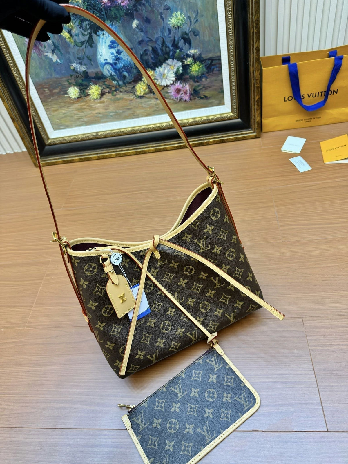 LV CarryAll PM 29cm Brown Monogram Canvas 206005