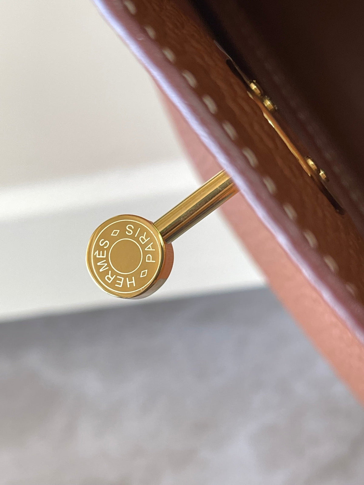 HM Mini Lindy 26cm Gold Clemence Leather