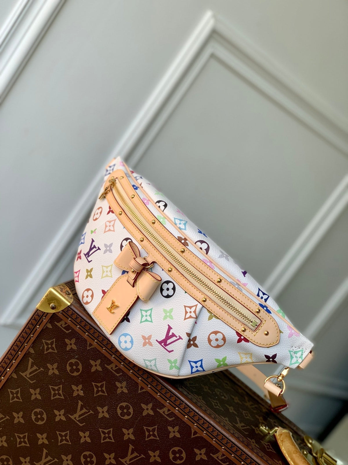 HIGH RISE 38 IN MULTICOLOR MONOGRAM CANVAS