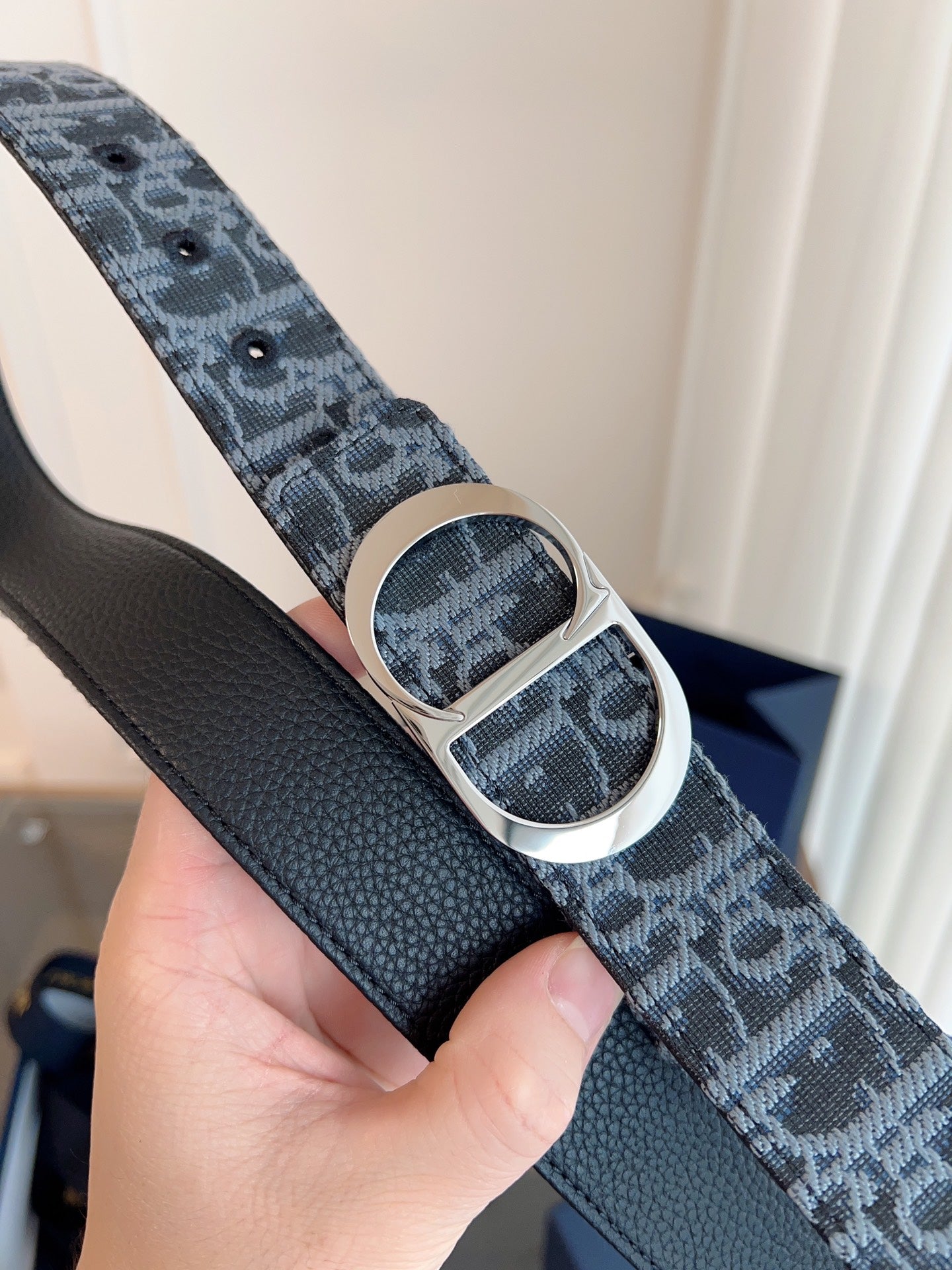 Dior 2026 Oblique Waist Belt 35mm Canvas 189414