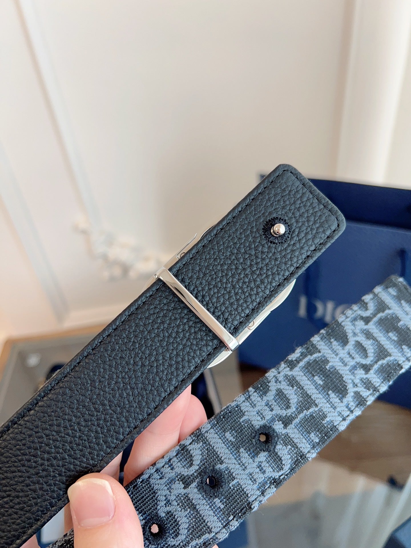 Dior 2026 Oblique Waist Belt 35mm Canvas 189414