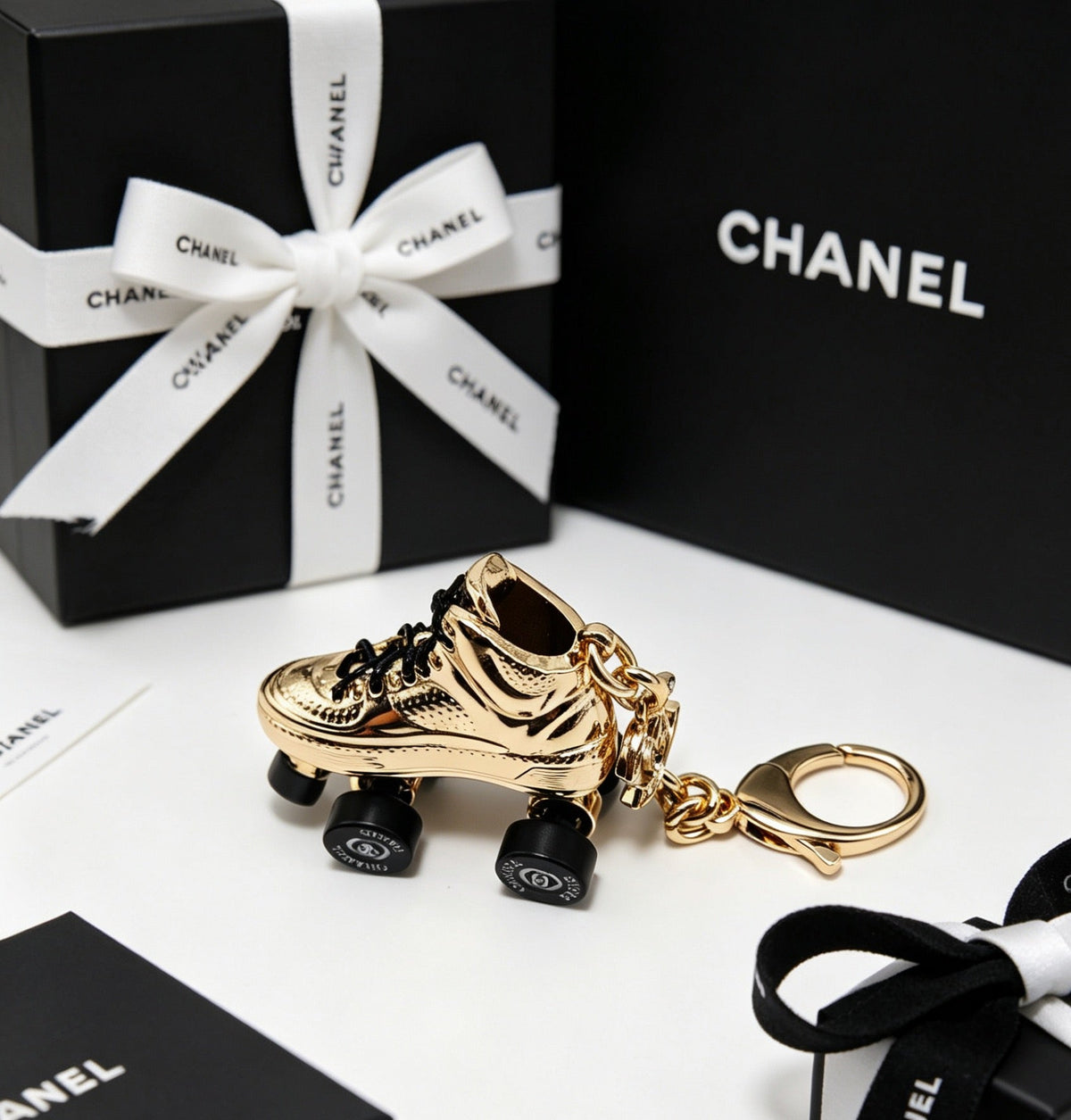 Chanel Gold Roller Skate Charm