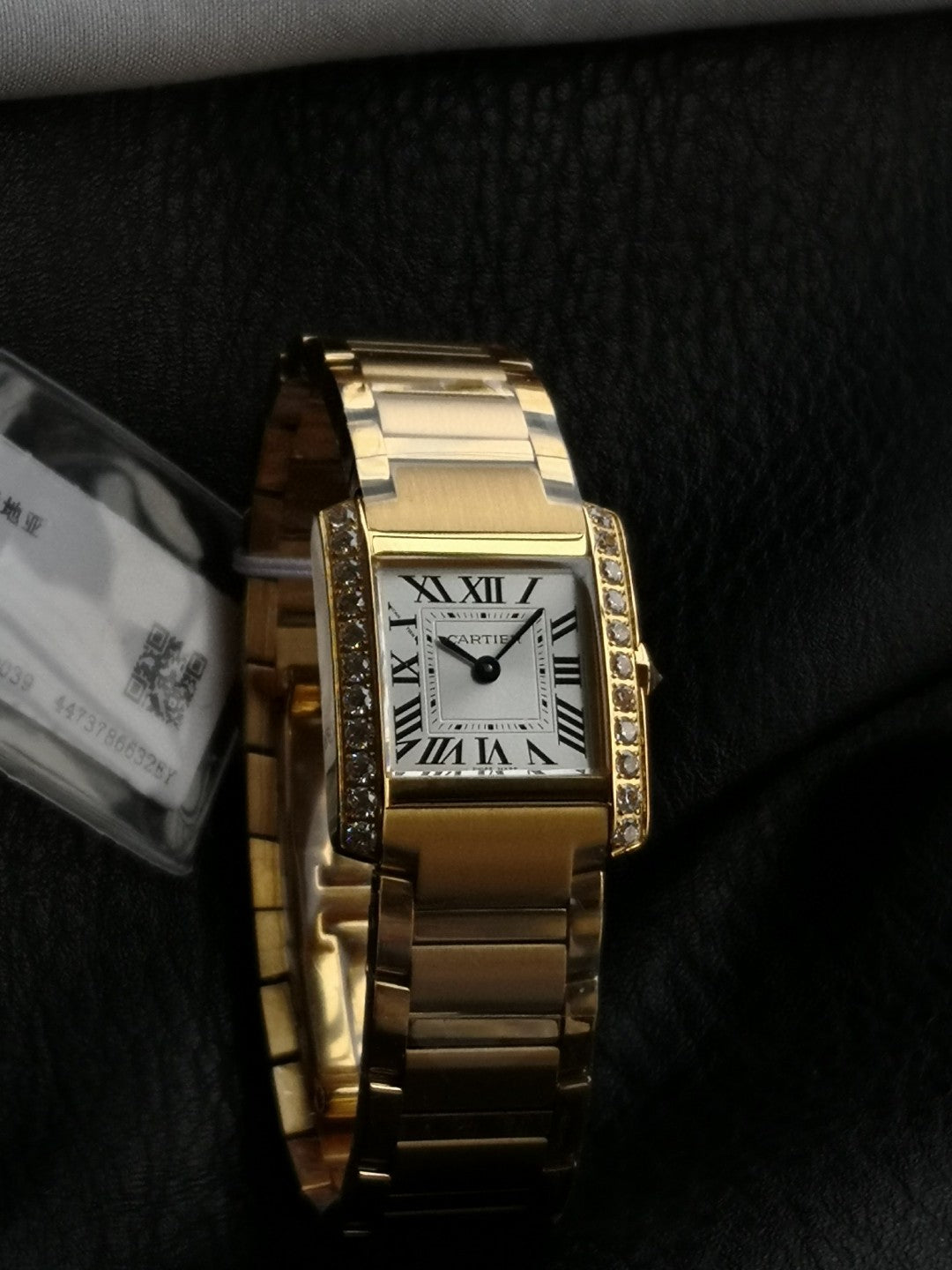 Tank Francaise Gold Case Diamond Bezel