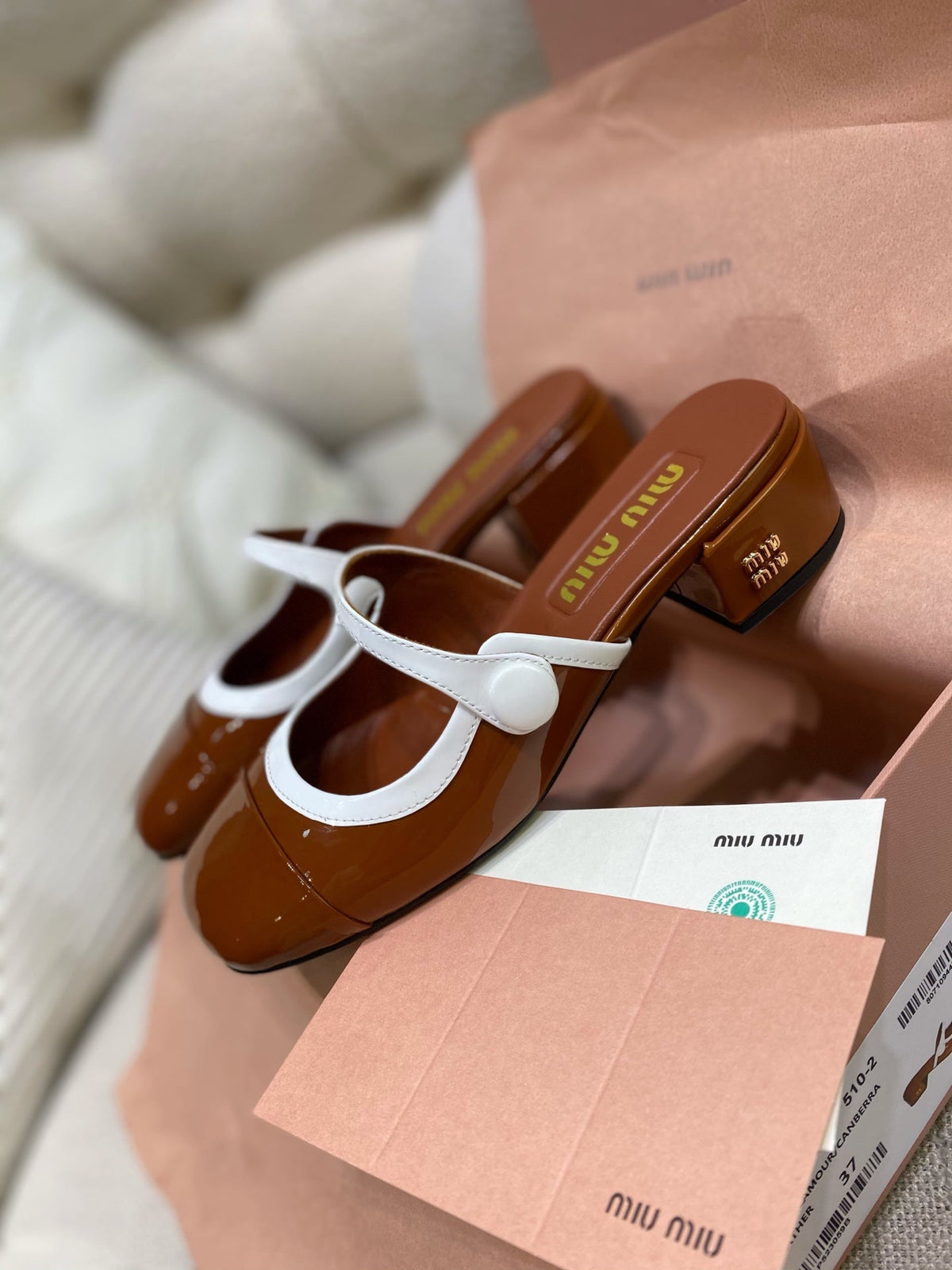 Miu Miu 2026 Cross-Strap Mule 40mm Patent Leather 155470