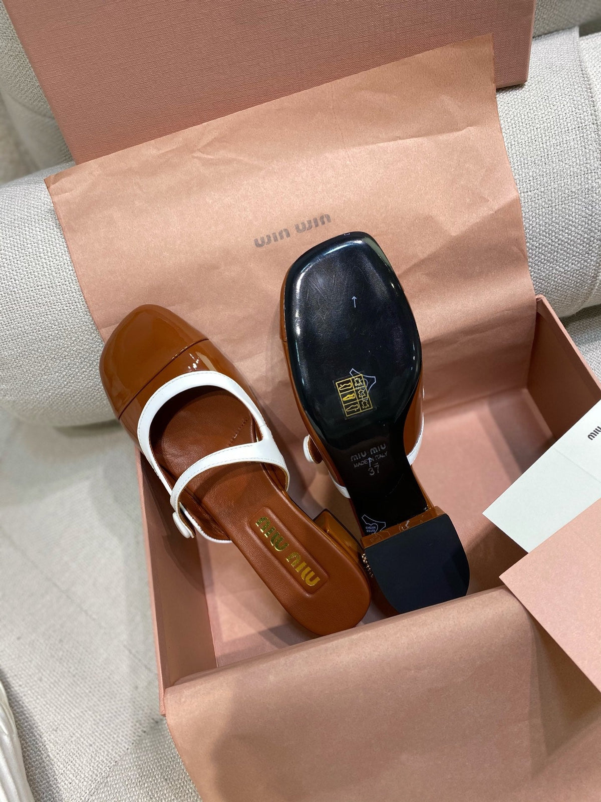 Miu Miu 2026 Cross-Strap Mule 40mm Patent Leather 155470